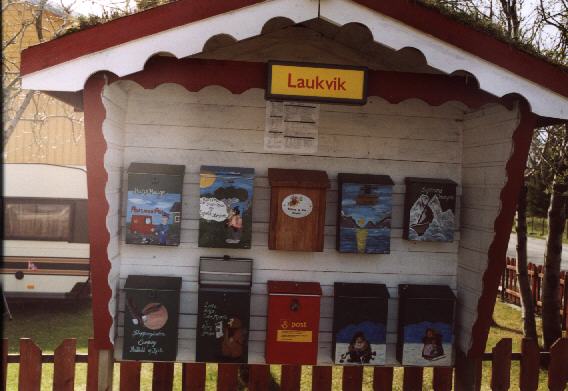 Bunte Briefksten in Lauvik