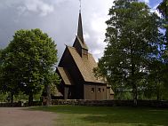 Die Stabkirche Hyjord ist die sdlichste des Landes. 