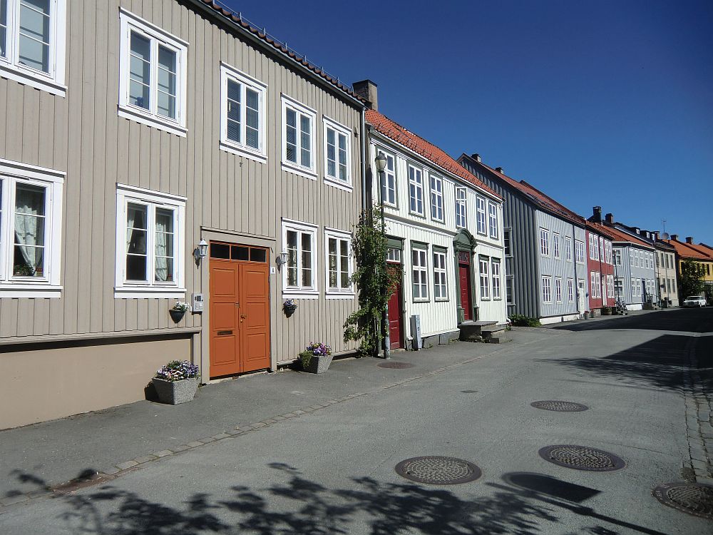 Restaurierte Huser im ehemaligen Arbeiterviertel Bakklandet